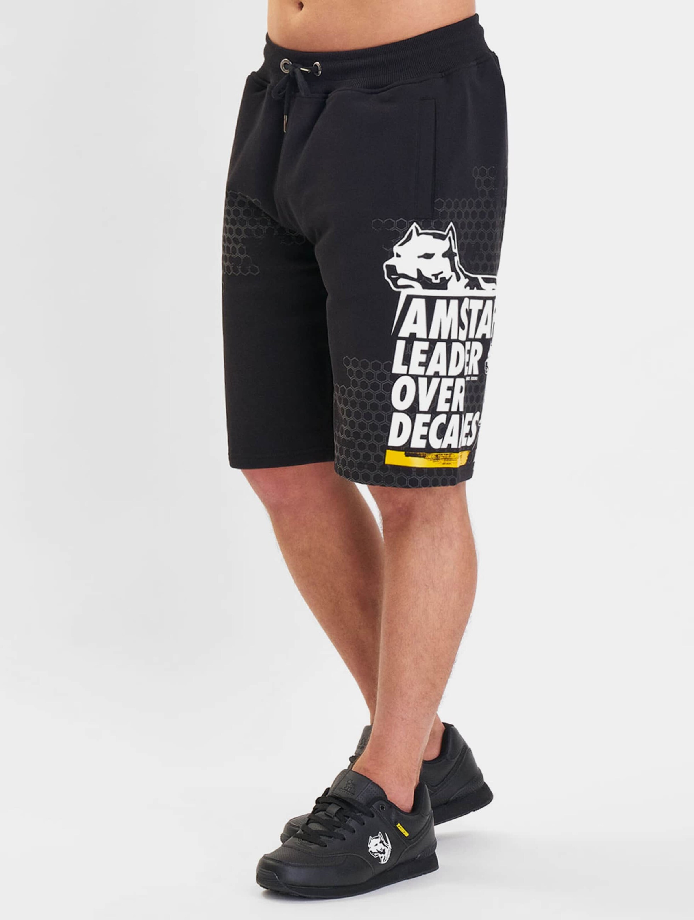 Amstaff Dorak Short Mannen op kleur zwart, Maat L