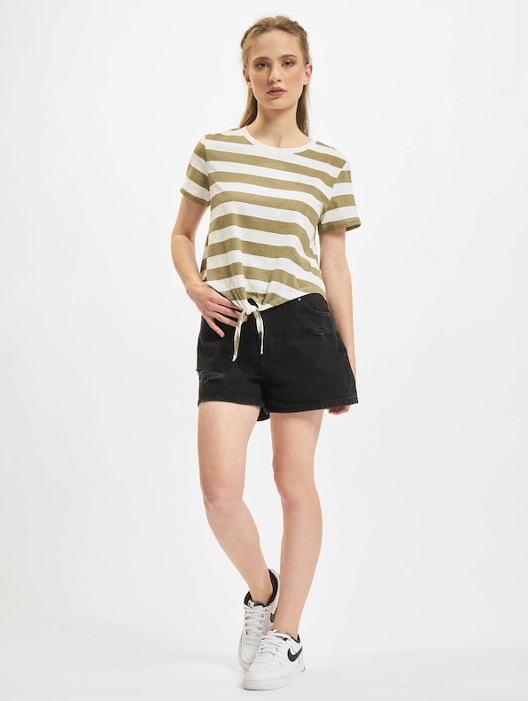 Only May Cropped Knot Stripe T-Shirt-4