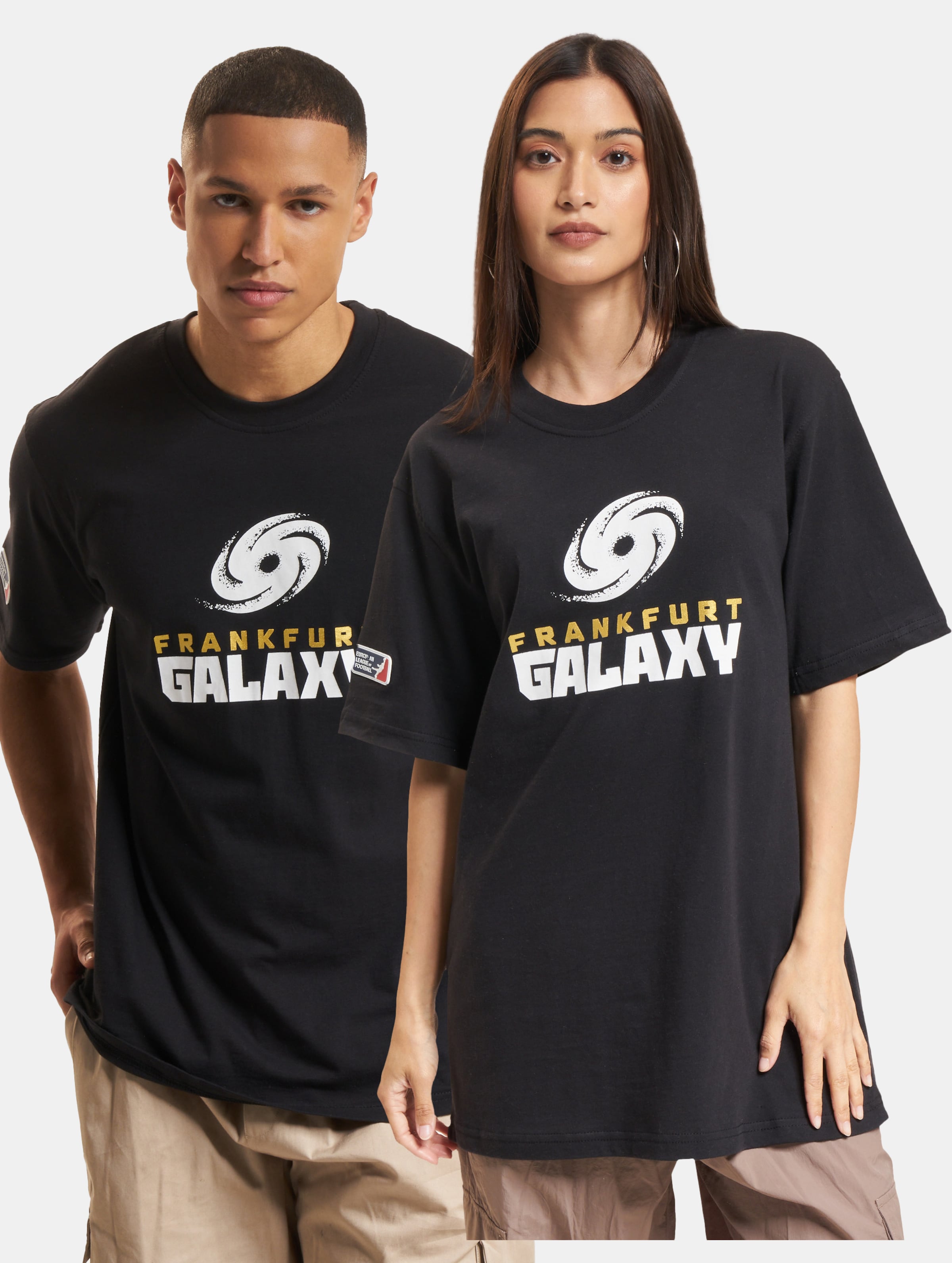 European League Of Football ELF Frankfurt Galaxy 1 T-Shirt Unisex op kleur zwart, Maat L