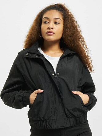 Ladies Oversized Shiny Crinkle Nylon Jacket