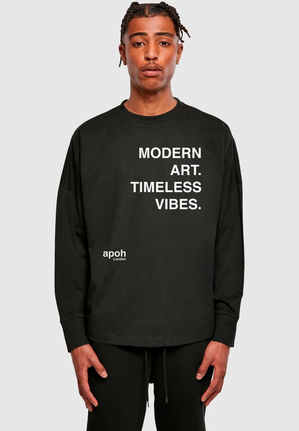 APOH - Modern Art Slogan Oversized Longsleeve-0