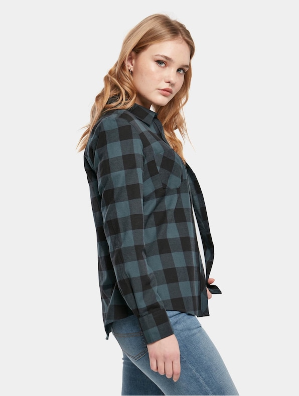 Ladies Turnup Checked Flanell-4