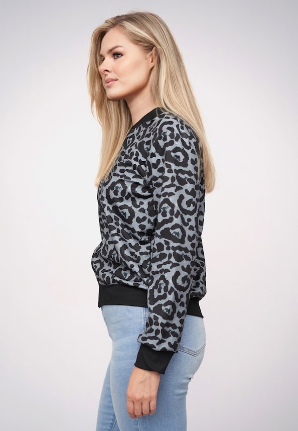 Blouson Bomber-Jacket with leo print-2