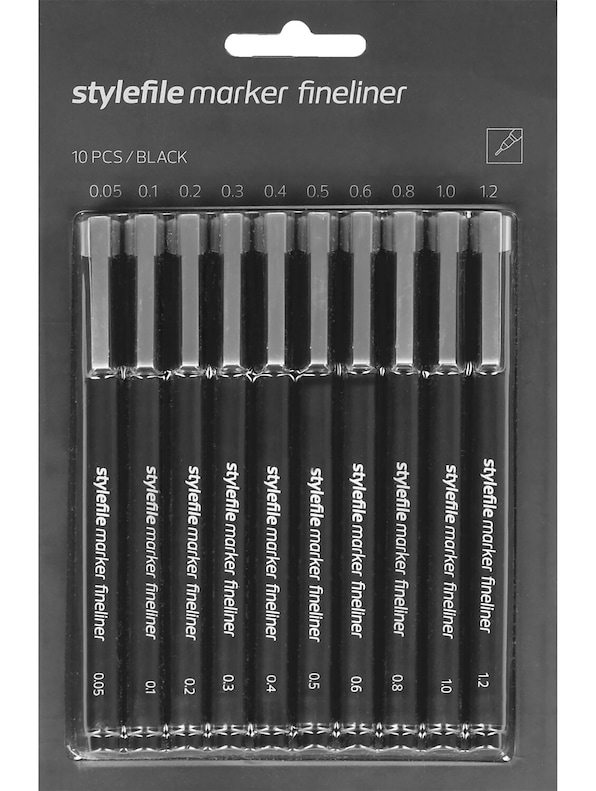 Fineliner 10pcs black-2