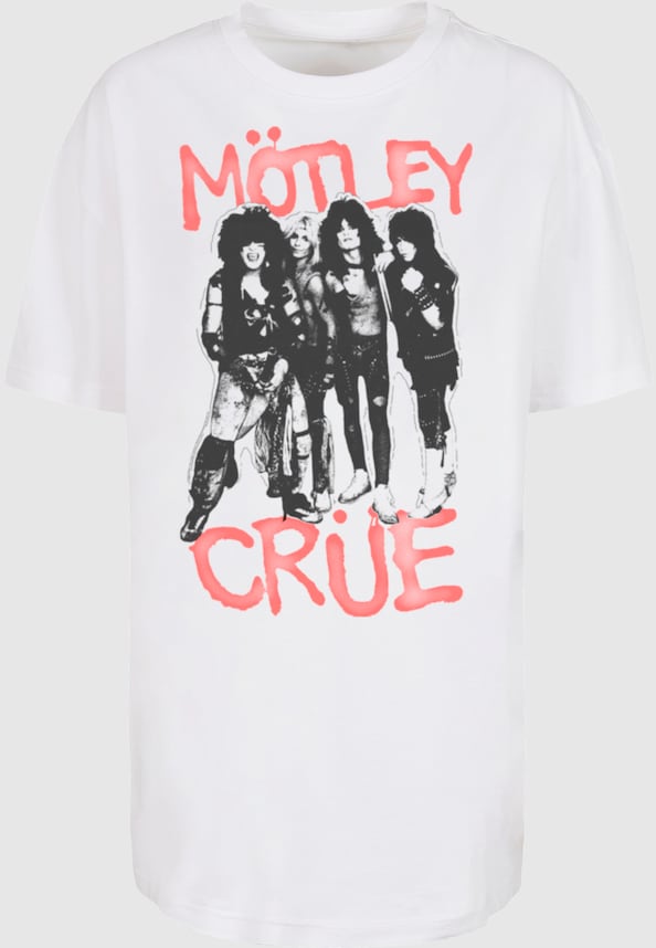 Ladies Motley Crue - Spray Paint Photo Oversized Boyfriend Tee-2