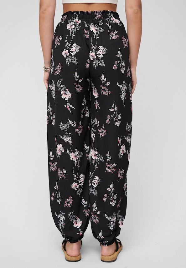 Pants with  aop floral print-1