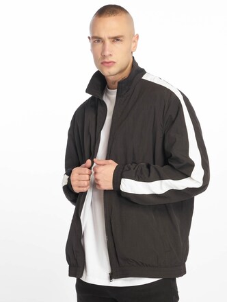 Urban Classics Striped Sleeve Crinkle Track Jacket