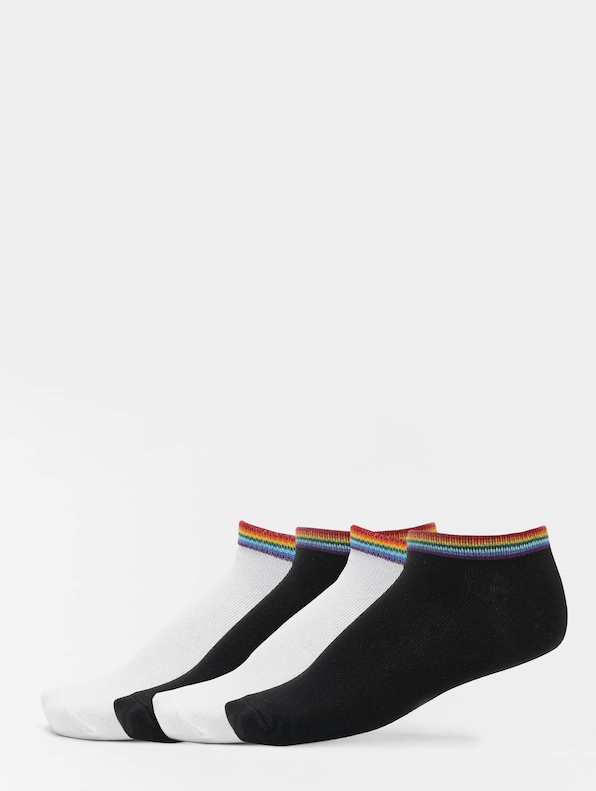 Rainbow Socks No Show 4-Pack-0