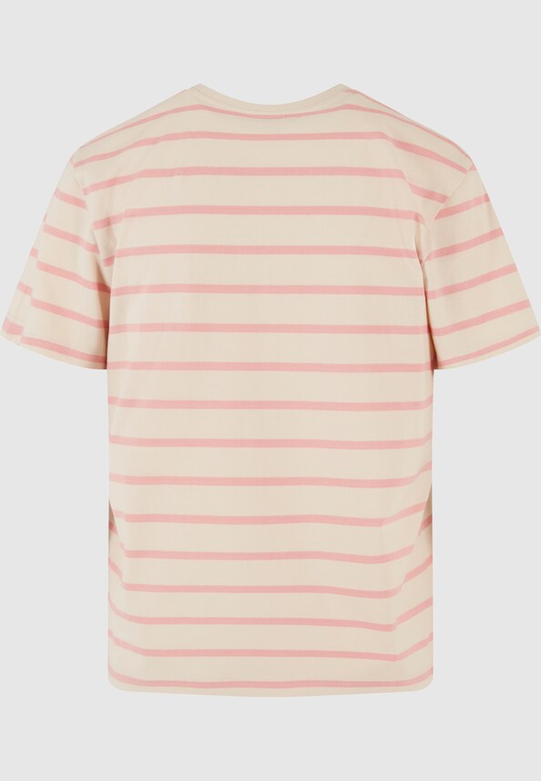 Ladies Striped Boxy Tee-5