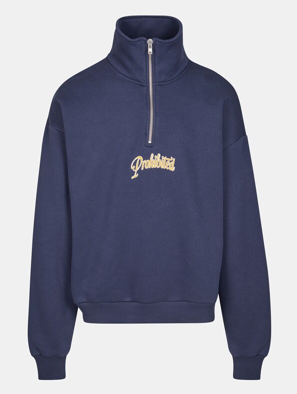 Prohibited Mitte Half Zip Hoodies-7