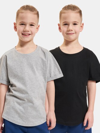 Urban Classics Boys Long Shaped Turnup 2-Pack  T-Shirt