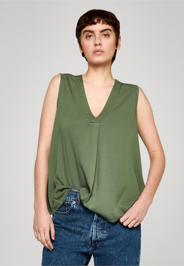 Cloud5ive VISCOSE SHIRT V-AUSSCHNITT-0