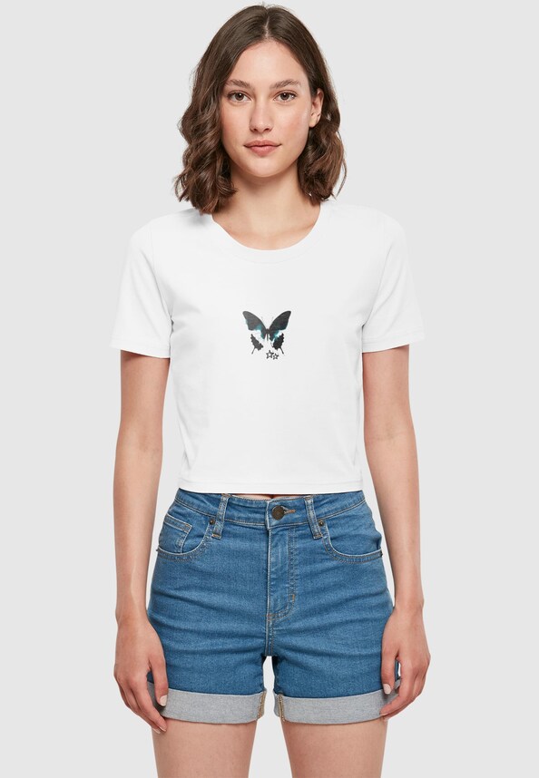 Ladies Essential Logo Cropped Tee-0