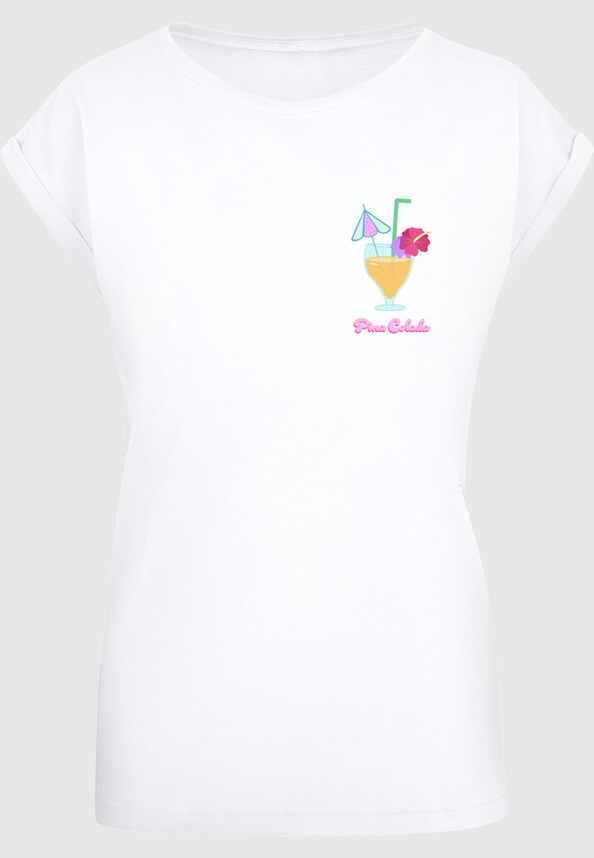 Ladies Pina Colada Extended Shoulder Tee-2