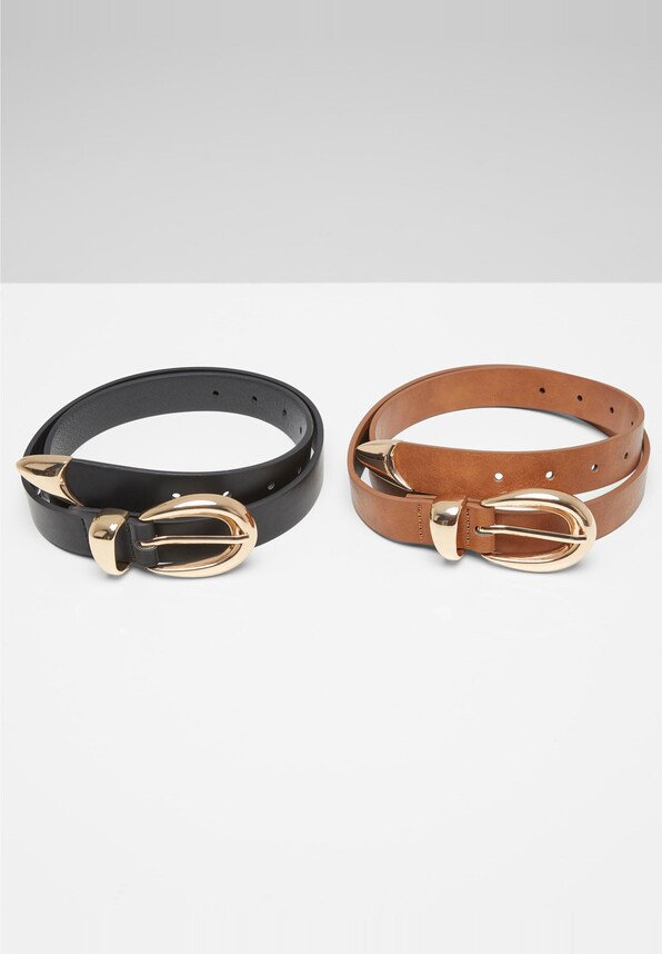 Chunky Buckle Loop Synthetic Leather 2 Pack-0
