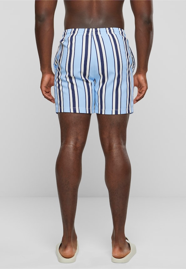 KM-SW013-051-1 Retro Striped Swim Shorts-1