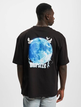 Dropsize Heavy Oversize Moon Design  T-Shirt