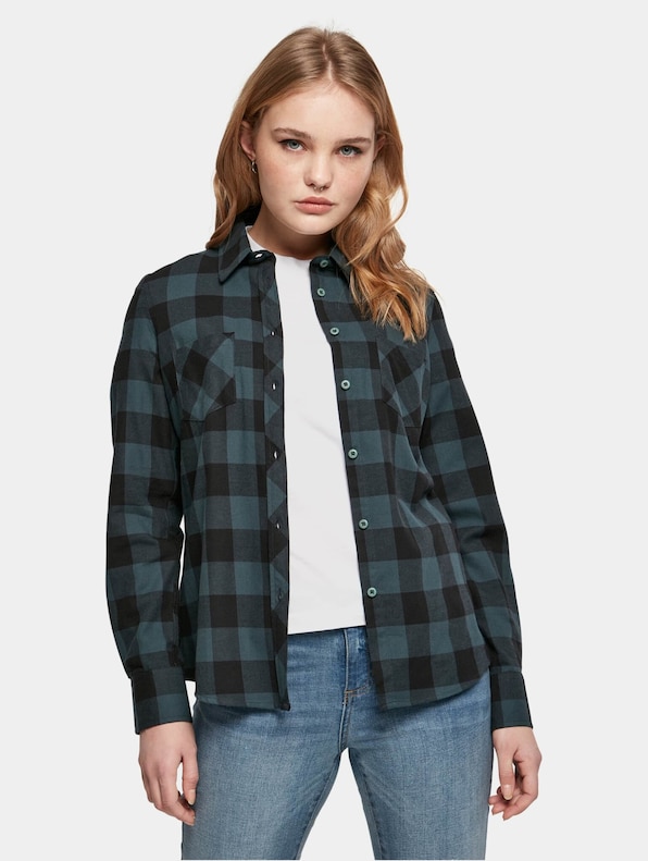 Ladies Turnup Checked Flanell-0