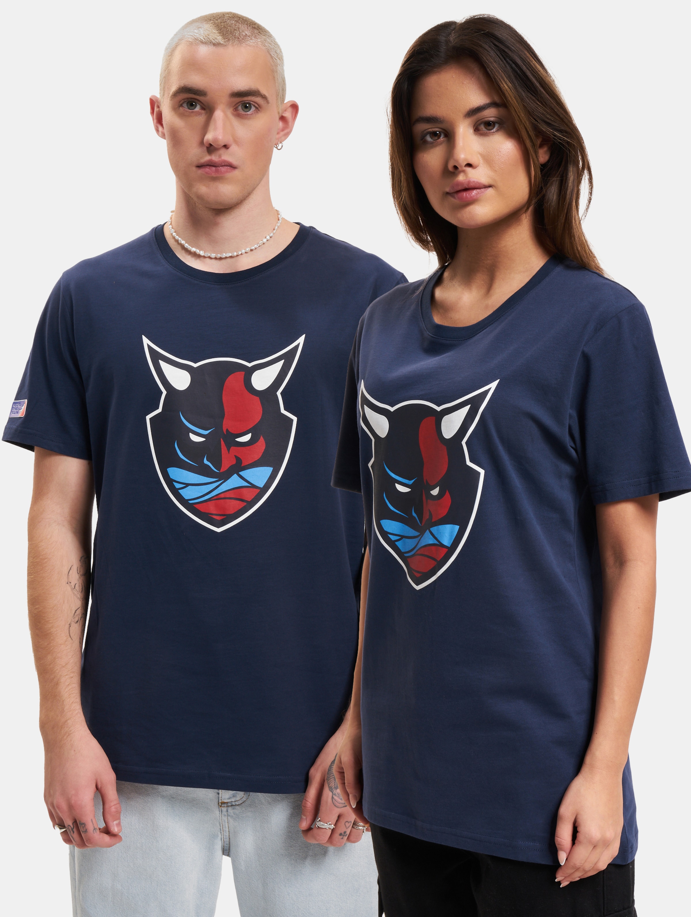 European League Of Football Hamburg Sea Devils Iconic T-Shirt Vrouwen op kleur blauw, Maat S