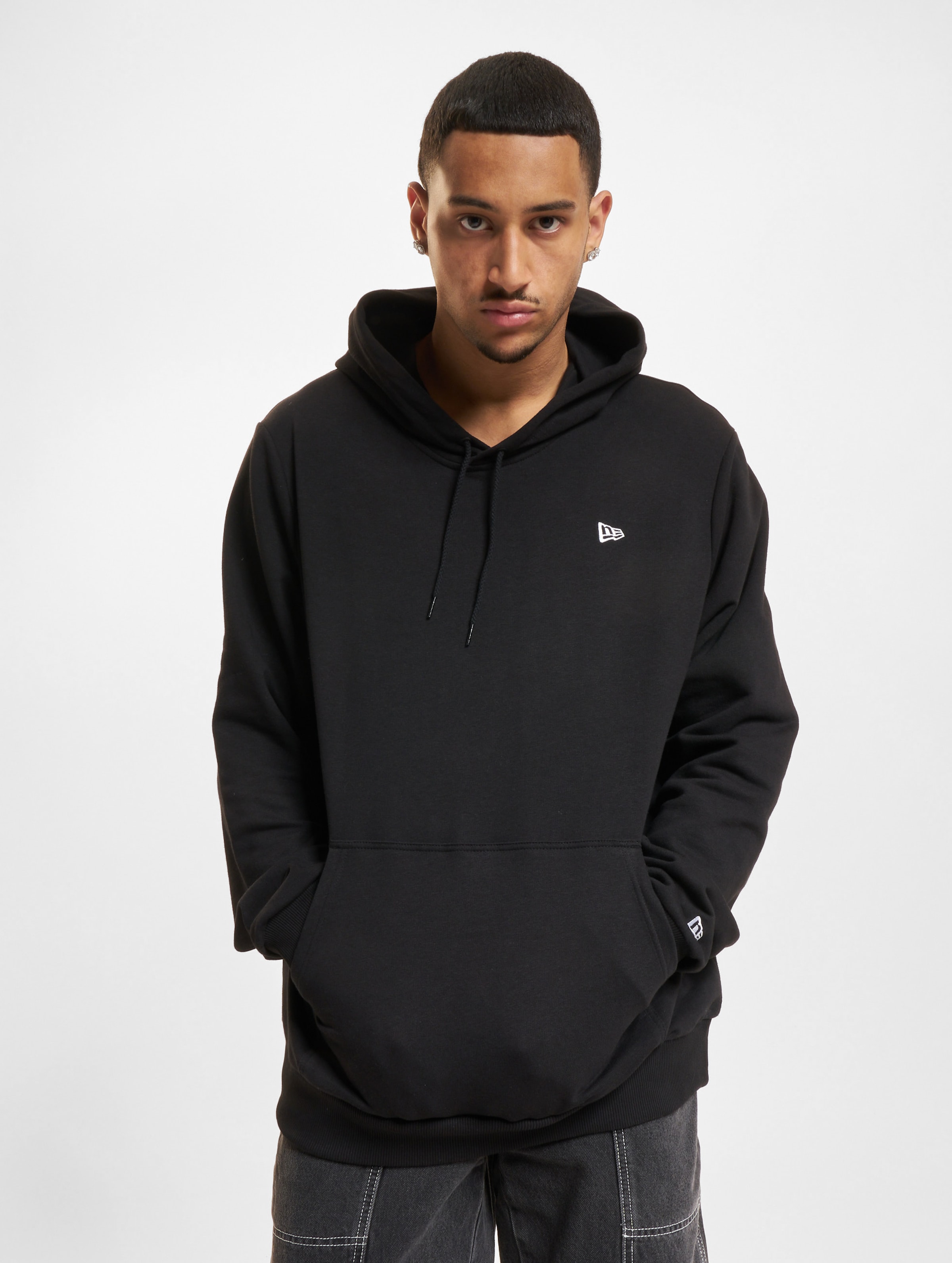 New Era Essential Flag Hoodie op kleur zwart, Maat XXL