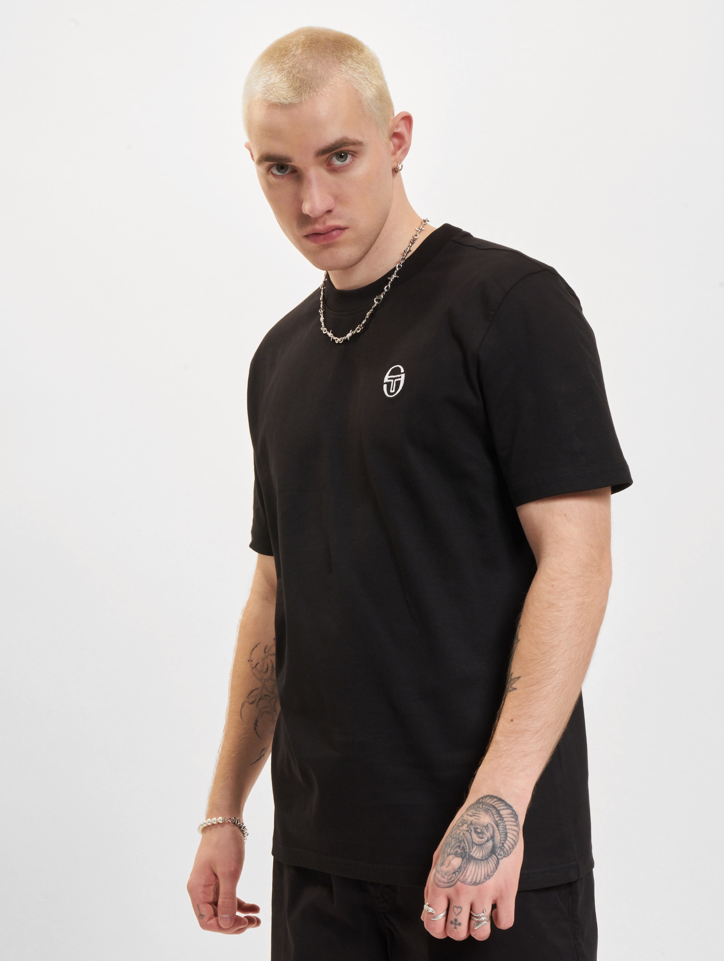 Sergio Tacchini Terme T-Shirt Mannen op kleur zwart, Maat XL