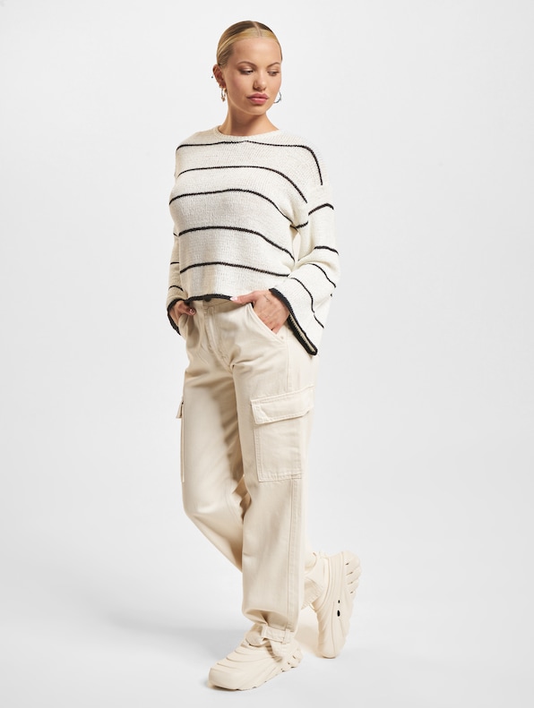 Geena 7/8 Stripe O Neck Knit-4