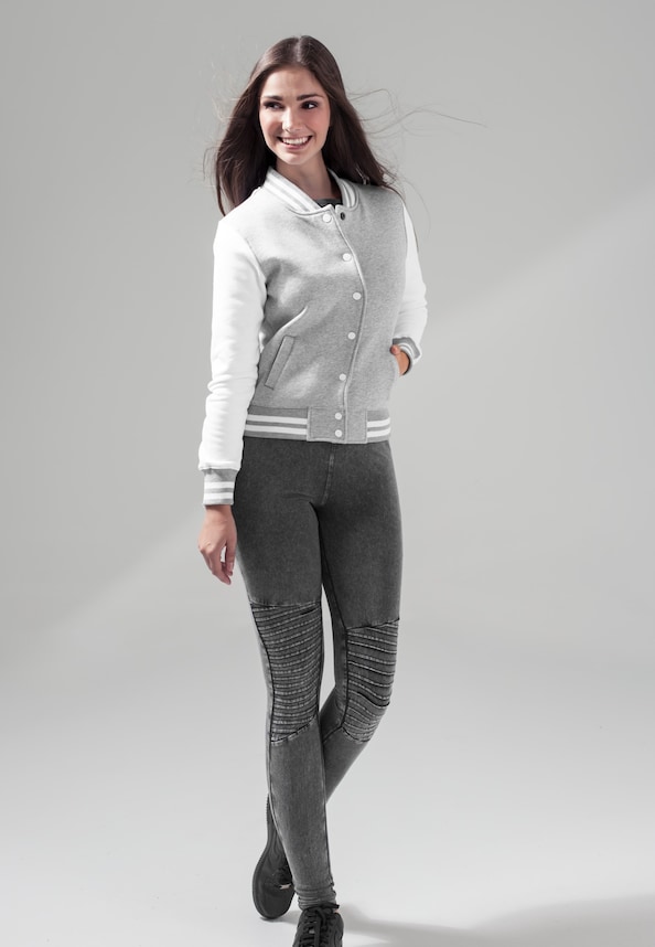 Ladies Sweat College Jacket-5