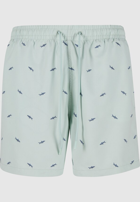 Embroidery Swim Shorts-6