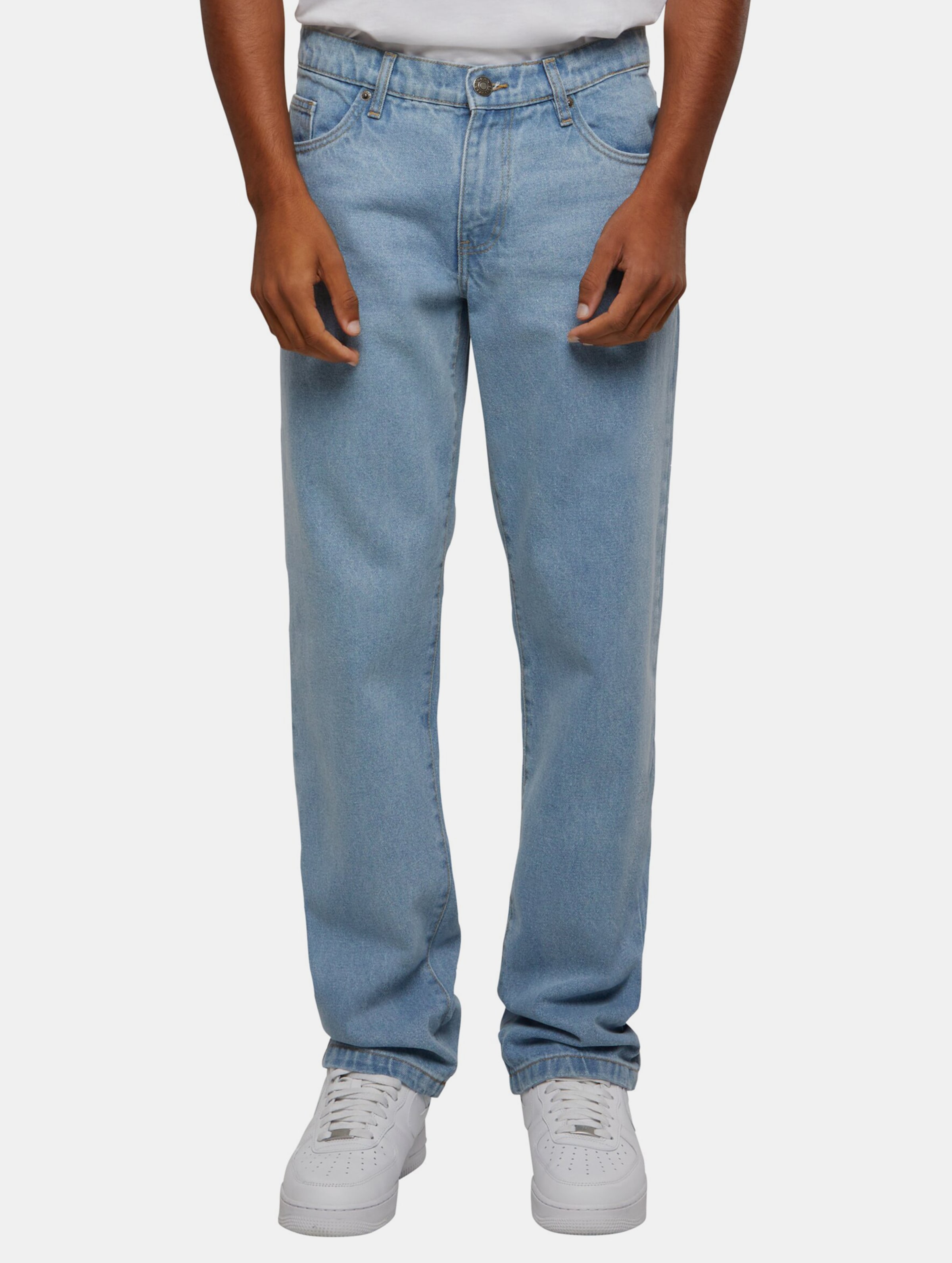 Urban Classics - Heavy Ounce Straight Fit Jeans Broek rechte pijpen - Taille, 33 inch - Blauw