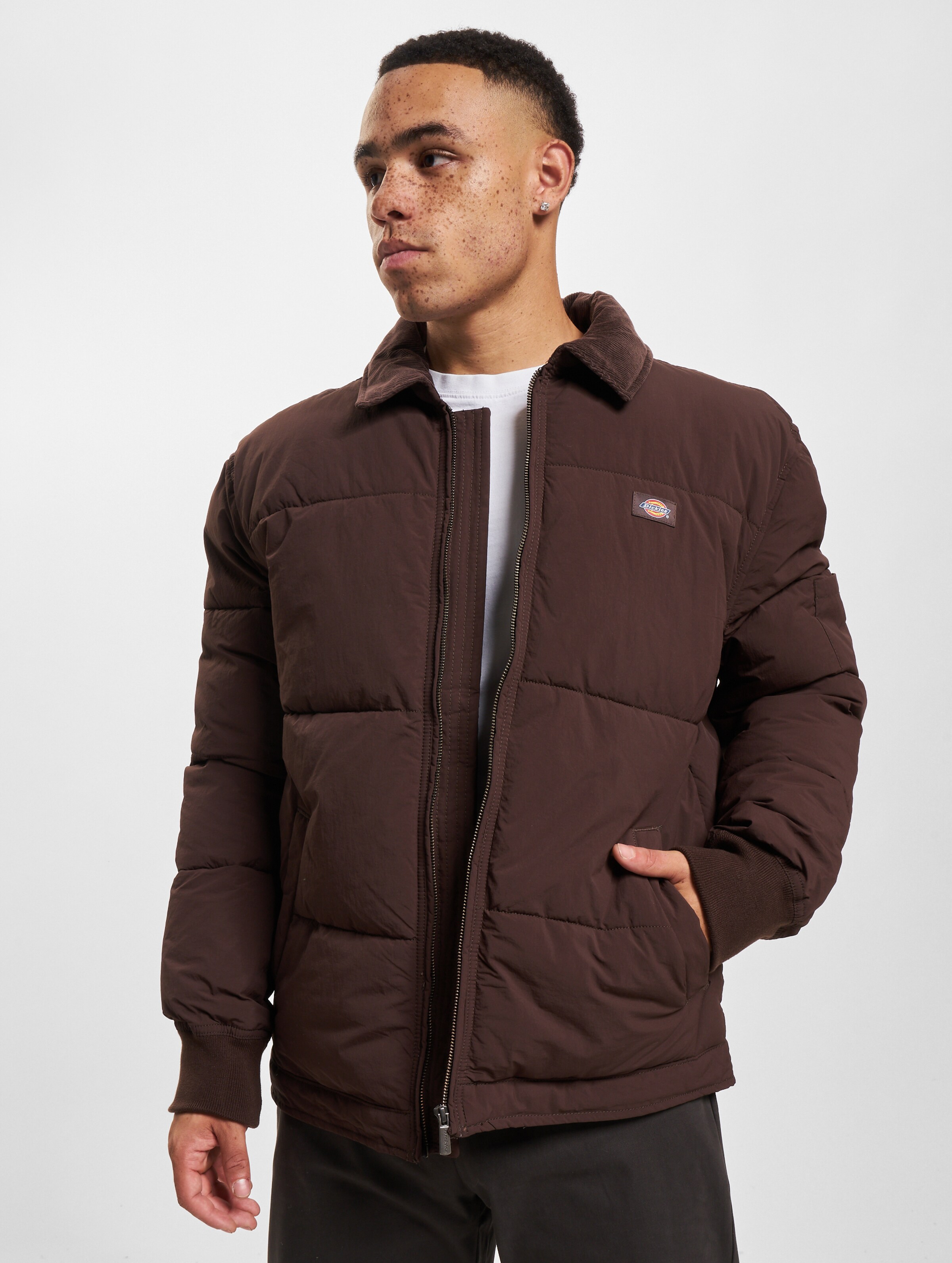 Dickies Puffer Jacket Mannen op kleur bruin, Maat XL