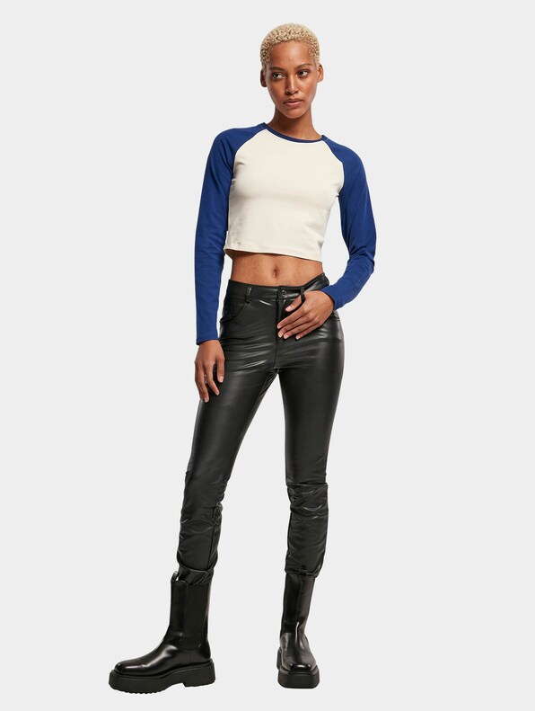 Ladies Organic Cropped Retro Baseball-3