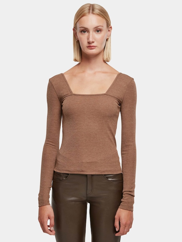 Ladies Rib Squared Neckline-4