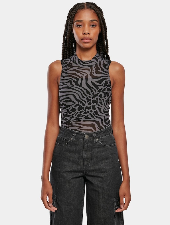Ladies Sleeveless Mesh Body-2