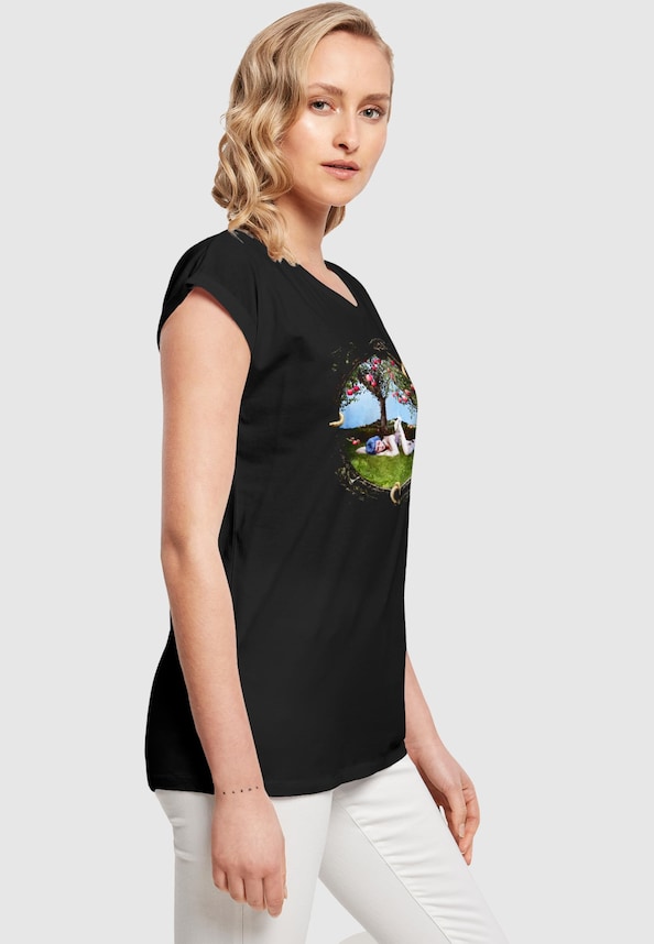 Ladies Ashnikko - Apple Picture Extended Shoulder Tee-3