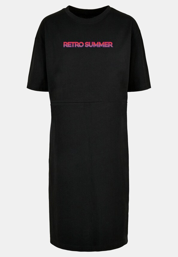 Ladies Summer - Retro Oversized Slit Dress-4