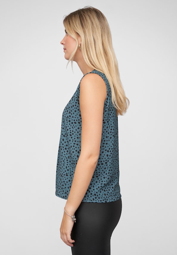 V-Neck Top with aop animal print-2