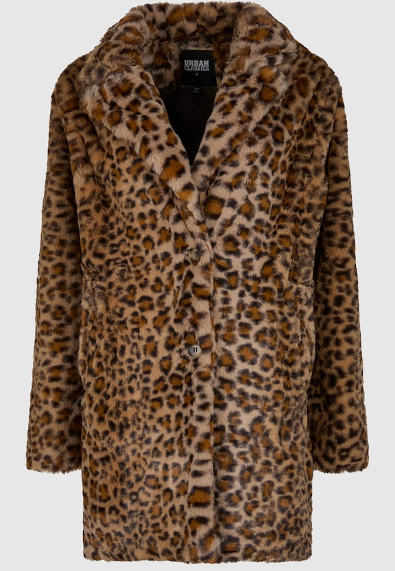 Ladies Oversized Faux Fur Leo -4