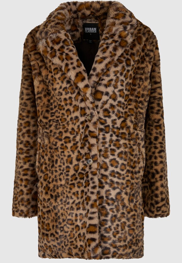 Ladies Oversized Faux Fur Leo -4