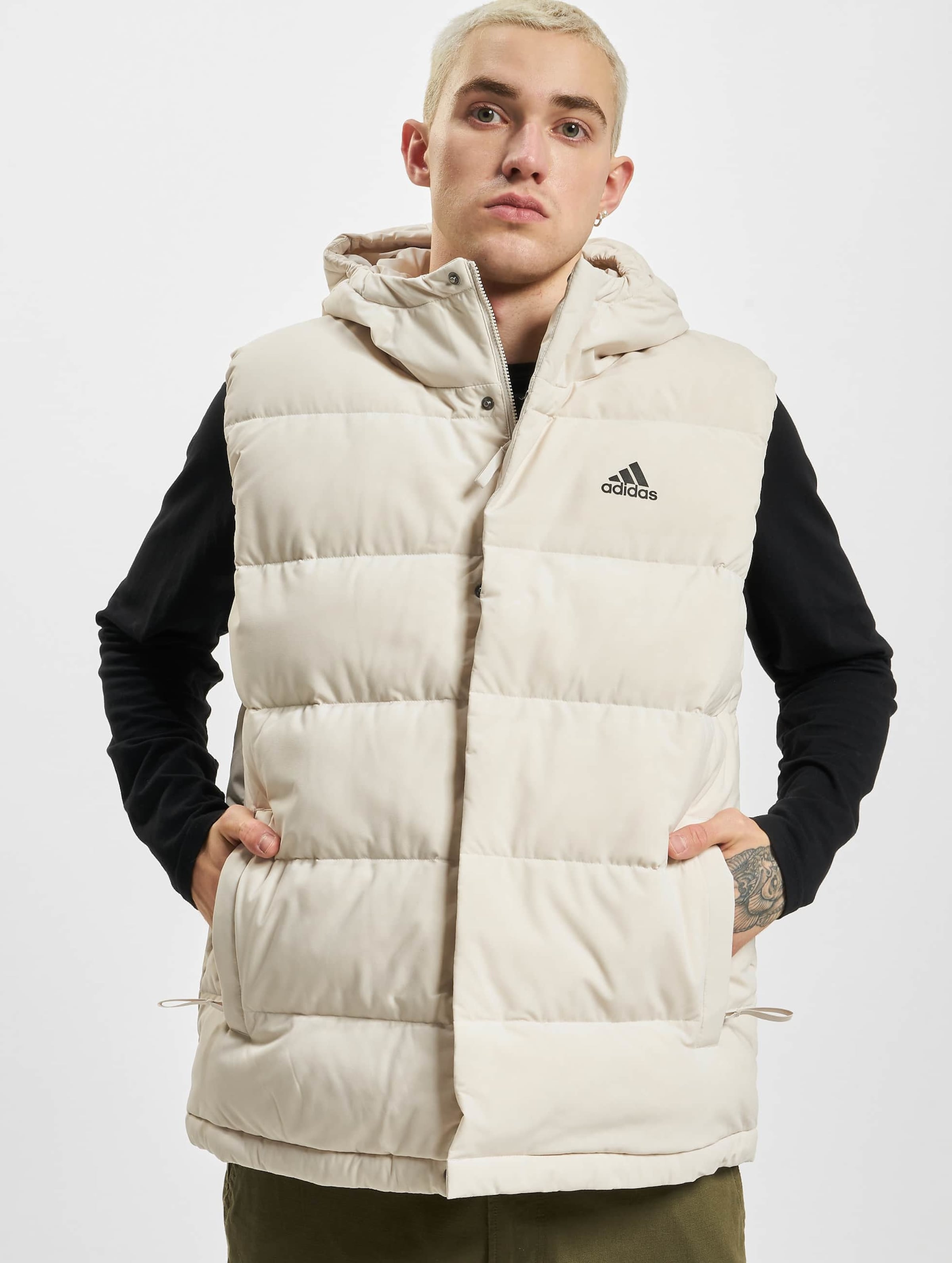 adidas Originals Adidas Helionic Vest Puffer Jacket Mannen op kleur beige, Maat 2XL