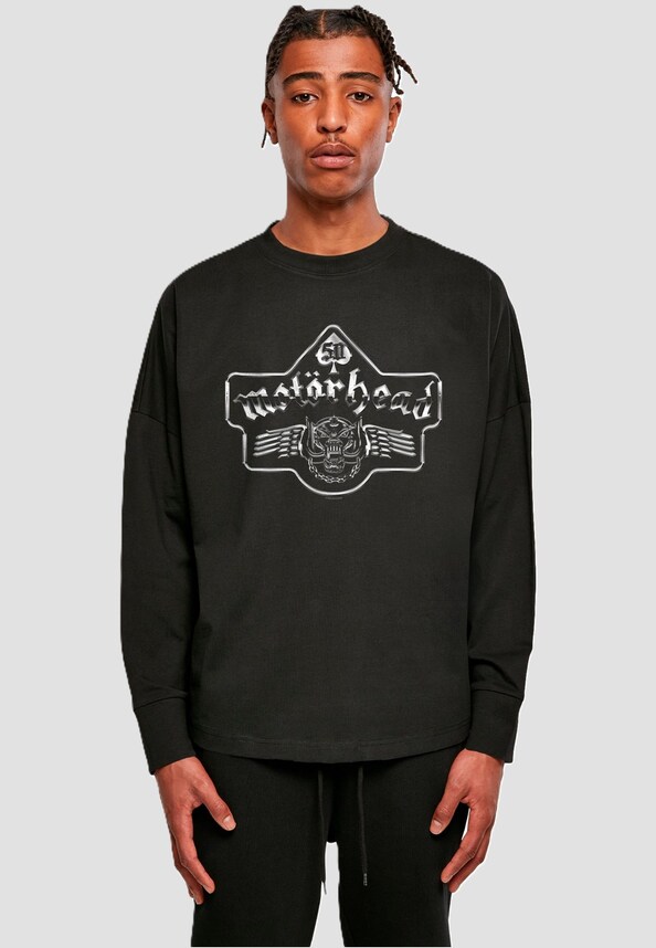 Motorhead - 50th Ace Wings Chrome Emblem Oversize Longsleeve-0