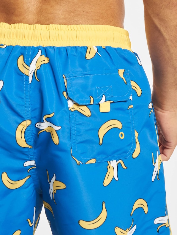 Urban Classics Pattern Retro Swim Trunks Banana All-6