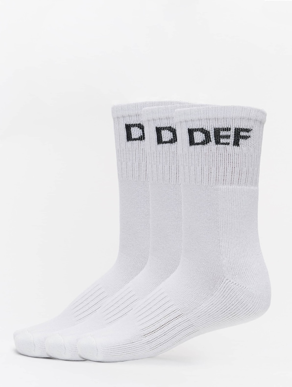 DEF 3-Pack Socks White-0