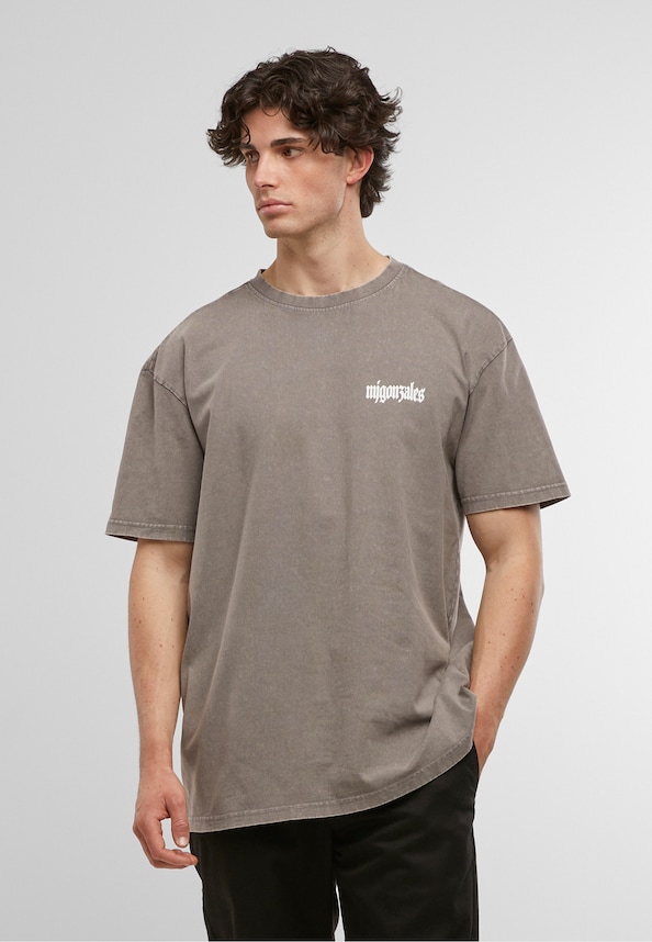 MJG Heavy Oversized Acid Washed Tee - Rebels never die-0
