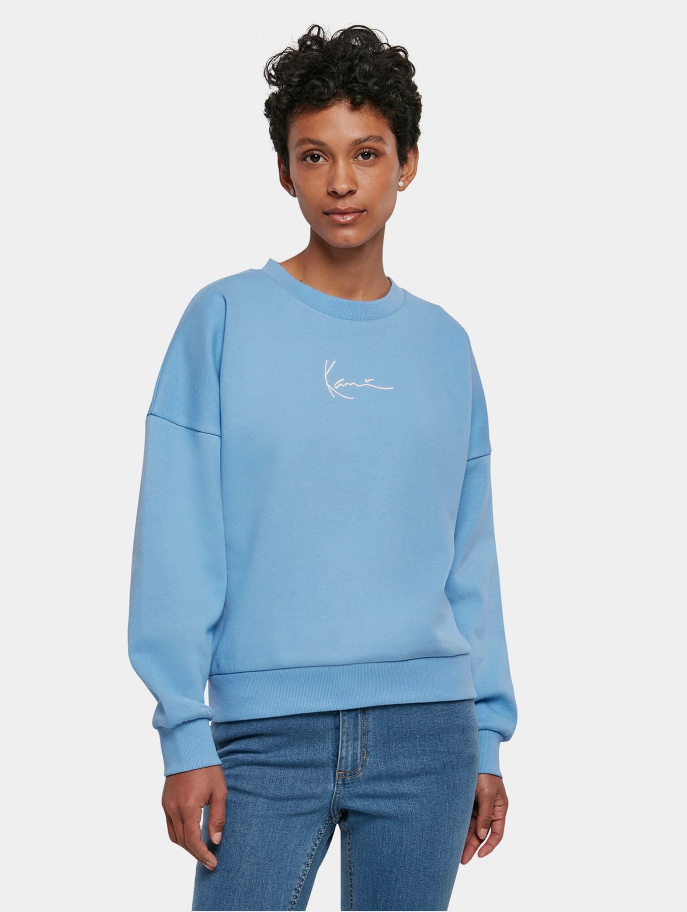 Karl Kani KW222-043-1 Small Signature Crew Vrouwen op kleur blauw, Maat L