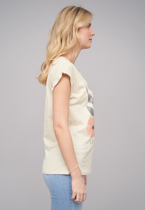 Ladies 77 Live Simple Sand Tee-3