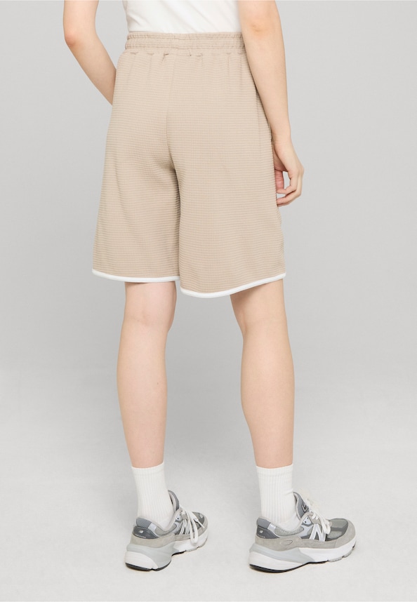 Amelie Waffle Shorts Dark Stone-1