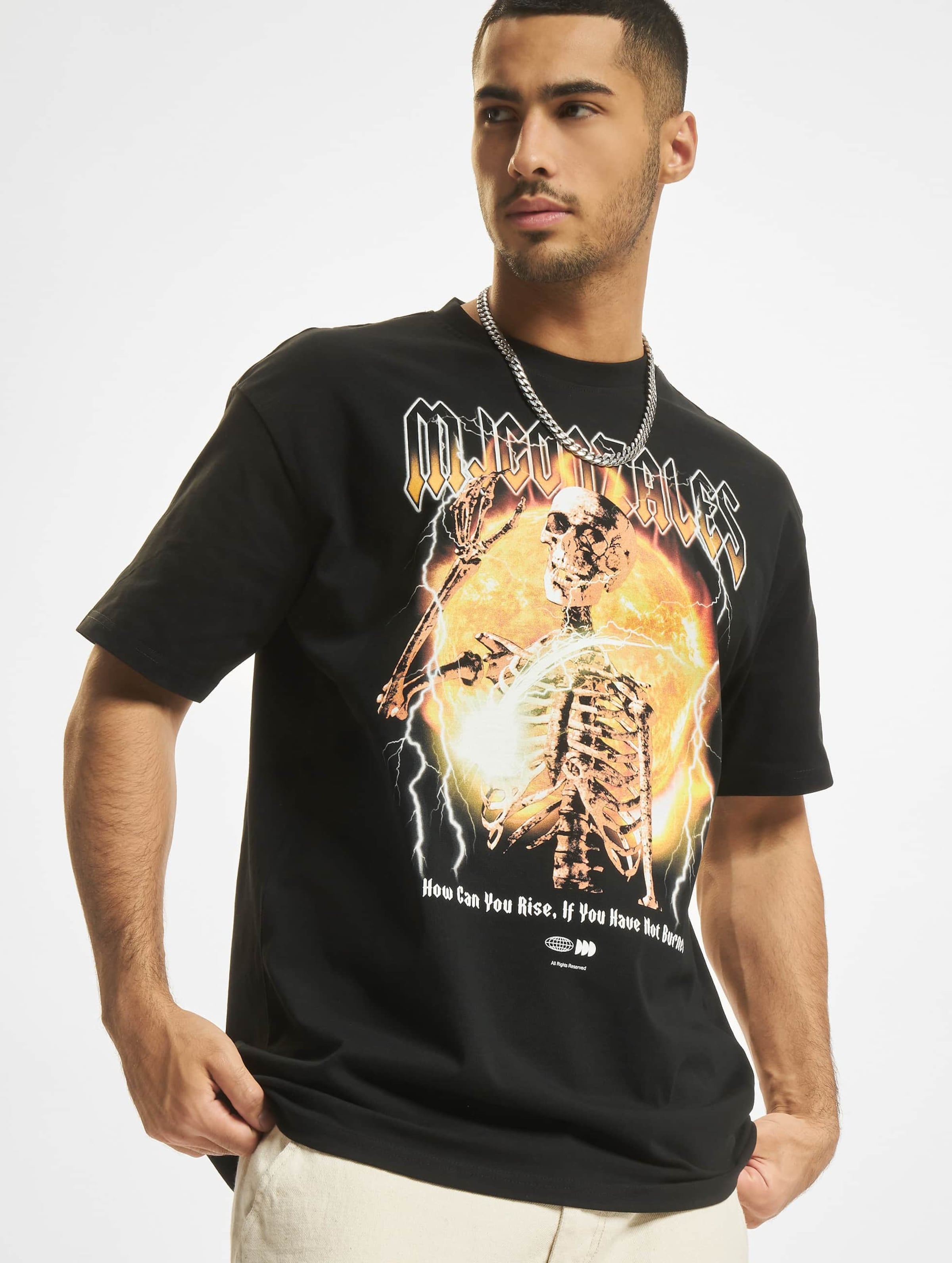 MJ Gonzales HELLRIDE V.1 Heavy Oversized Tee 2.0 Mannen op kleur zwart, Maat 5XL