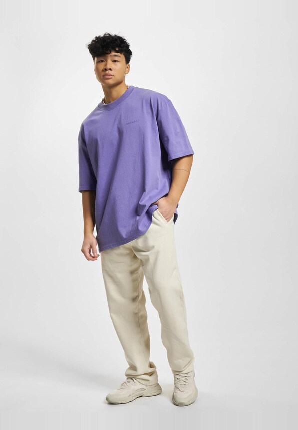 Logo Oversized Tee Vintage Washed Magic Violet Gum-3