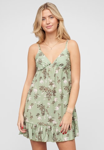 Struktur Träger Kleid mit Floralem Print