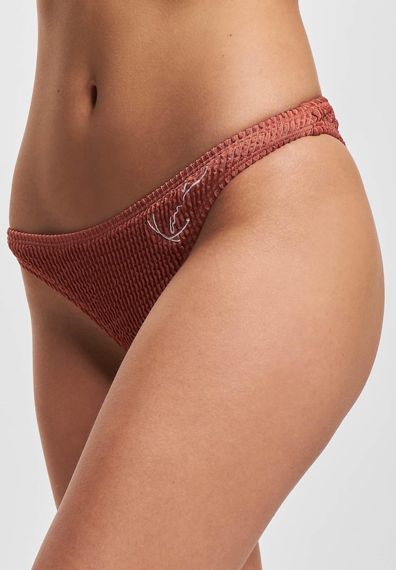 Karl Kani Small Signature Crinkle High Leg Bikini Bottom-5